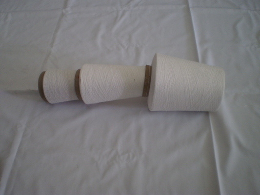40s Close Virgin 100% Polyester Spun Yarn Raw White For Weaving