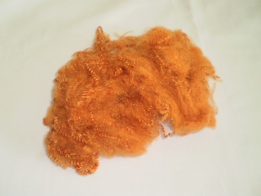 Orange Recycled Polyester Fiber For Spinning , 1.5d X 38mm