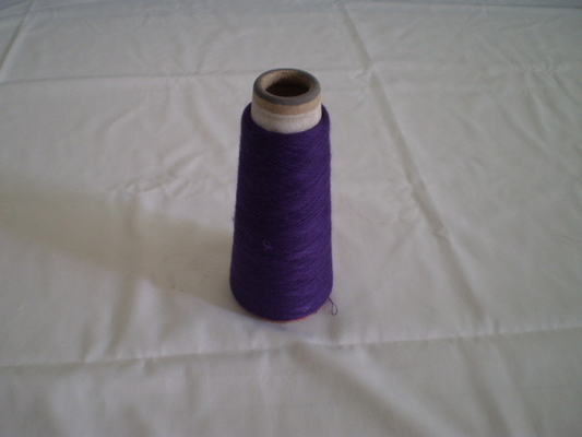 High Tenacity Purple Polyester Dyed Yarn , Spun Polyester Thread