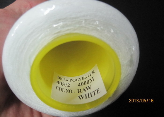 100% Polyester Tfo White Sewing Thread , 40s/2 4000 Meters