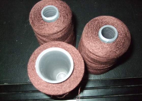 Brown 100% Polyester Cone Sewing Thread , 20s/2 3000yards