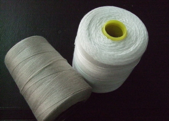 Raw White , Grey Leather Sewing Thread 20s/3 1500yds , No Knots