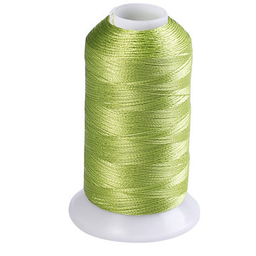 Colorful High Tenacity 100% Polyester Embroidery Thread Garment Accessories Green / Gold