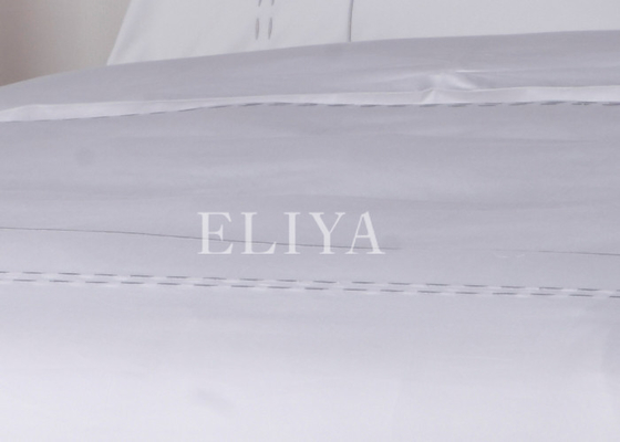 Hemstitch 400-Thread-Count Egyptian Cotton Sateen Bed Sheet Set Single Size / Double Size
