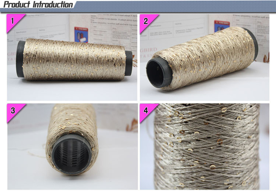 Ring Spun Bright sequin yarns for knitting or hand knitting 150d / 2