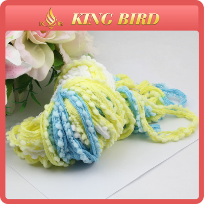 Fishnet Ring Spun Fancy Knitting Yarns With Ball For Knitting Scarf