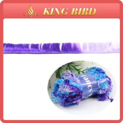 Raw or dyed Fancy Knitting Yarns With polyester / chenille knitting yarn
