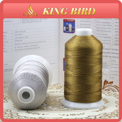 Gold Silver Polyester Filament Yarn For Hand Embroidery Machines