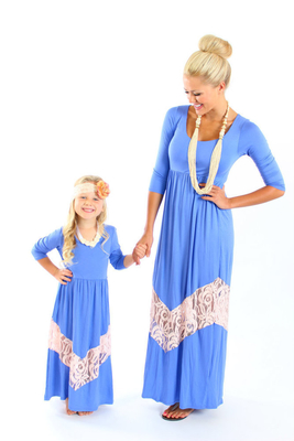 Soft Rayon / Polyester Mother And Baby Matching Dresses For Parent ， Child