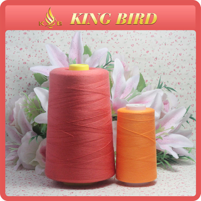 30S/2 Spun Polyester Industrial Sewing Thread Low Shrinkage Shiny Red