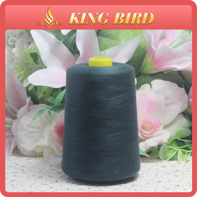 100% Spun 40S/2 Polyester Sewing Threads Deep Green for Knitting