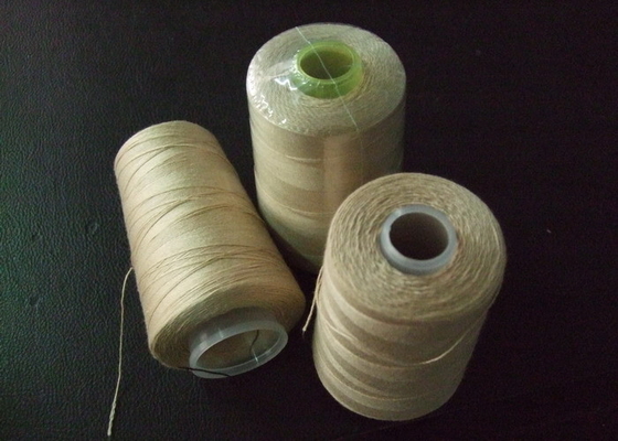 Beige 100% Polyester Sewing Thread For Leather Garments Tkt-30