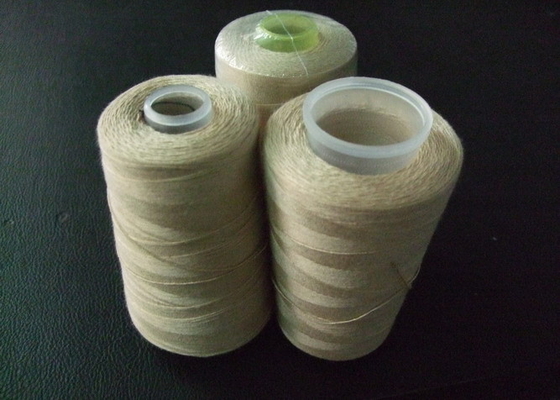 Beige 100% Polyester Sewing Thread For Leather Garments Tkt-30