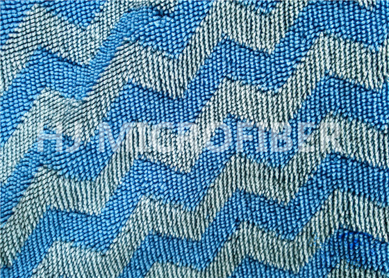 Jacquard Weave Style Twist Pile Microfiber Fabric For Mop Pads , Microfiber Cloths