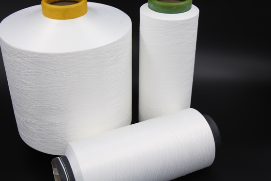 100% Pes AA Grade SIM Polyester Dty Yarn Anti - Pilling Raw White 250D/96F
