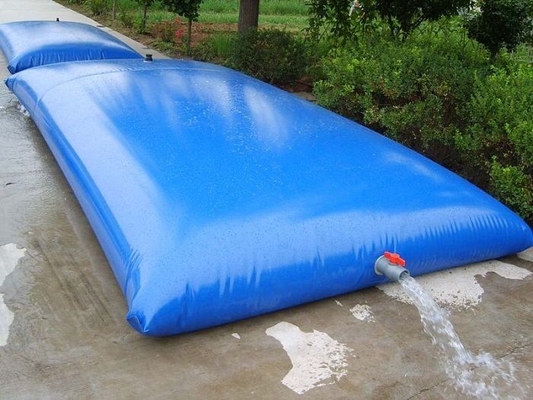 PVC bladder inflatable water storage tanks , high strength coated fabric 10500lt